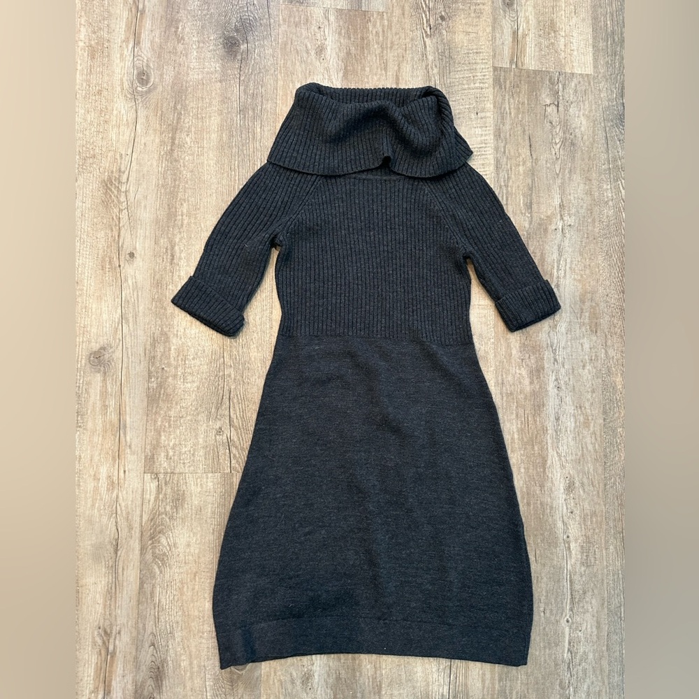 Loft Cowl Neck Short Sleeve Sweater Dress